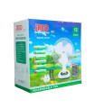 VENTILADOR RECARGABLE JMD 12" MODELO 8052T CON 2 BOMBILLOS Y PANEL SOLAR