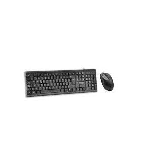 COMBO MOUSE Y TECLADO UNNO TEKNO KLASS KB6721BK USB ESPAÑOL