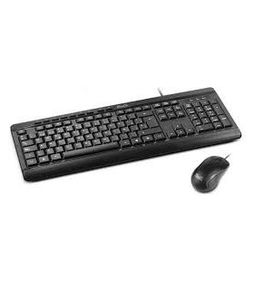 COMBO MOUSE Y TECLADO UNNO TEKNO KLASS KB6721BK USB ESPAÑOL