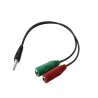 ADAPTADOR DE AUDIO 3.5MM(A/MIC) A 3.5MM(PLUG)