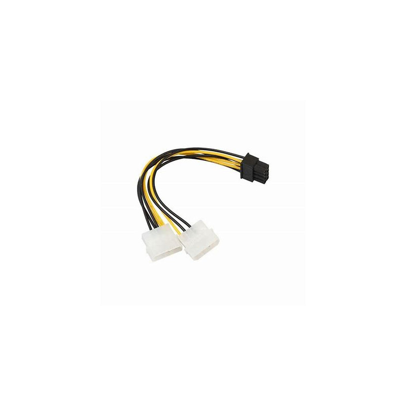 ADAPTADOR MOLEX DOBLE A PCI-E 8 PINES 6+2