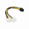 ADAPTADOR MOLEX DOBLE A PCI-E 8 PINES 6+2