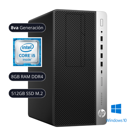 PC HP PRODESK 600 G4 MT | i5-8Va 8GB DDR4 512GB M.2 Win10 Pro